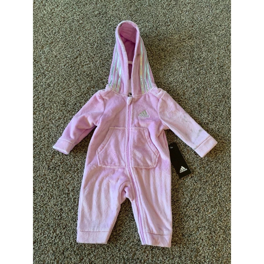 Adidas One Piece Lilac Tracksuit - Size 3 months